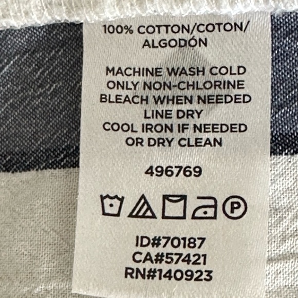 Loft sz med tunic, top stripe deep gray  / white stripe fullness across the edge - Picture 11 of 11